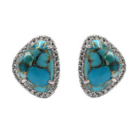 Orecchini in argento con Turchese Ramato Blu (Faszination Türkis)