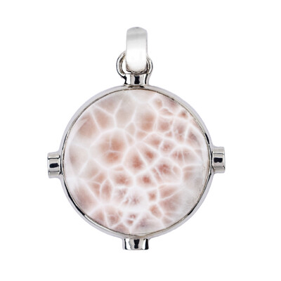 Ciondolo in argento con Natrolite