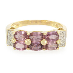 Anello in oro con Zaffiro Padparadscha (non riscaldato) (AMAYANI)