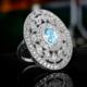 Anello in argento con Topazio Blu Cielo