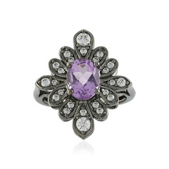 Anello in argento con Ametista Rose de France