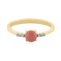 Anello in argento con Opale Rosa Australiano