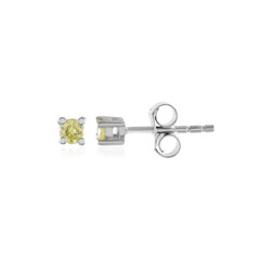 Orecchini in argento con Diamante Giallo I3