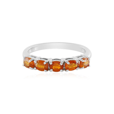 Anello in argento con Cianite Arancione della Tanzania