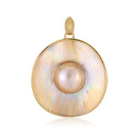 Ciondolo in argento con Perla Mabe (Bali Barong)