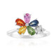 Anello in argento con Zaffiro Verde