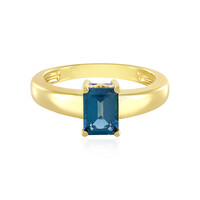 Anello in argento con Topazio Blu Londra