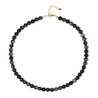 Collana in argento con Ossidiana Argentata
