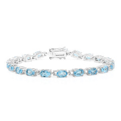 Bracciale in argento con Topazio Blu Svizzero