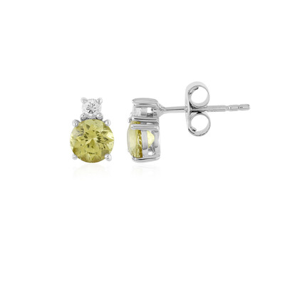 Orecchini in argento con Apatite Dorata