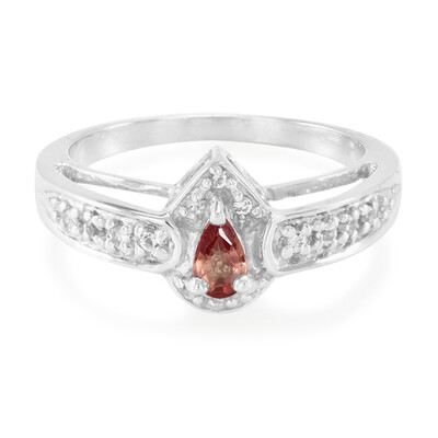 Anello in argento con Zaffiro Arancione