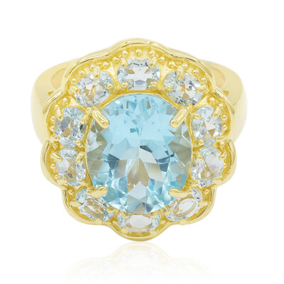 Anello in argento con Topazio Blu Cielo