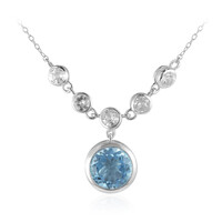 Collana in argento con Topazio Blu Cielo