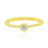 Anello in oro con Zaffiro Bianco