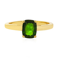 Anello in argento con Diopside Russo
