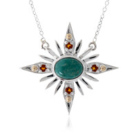 Collana in argento con Turchese Tyrone (Granulieren)