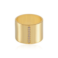 Anello in ottone con Diamante I3 (H) (Juwelo Style)