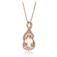 Collana in oro con Morganite AAA
