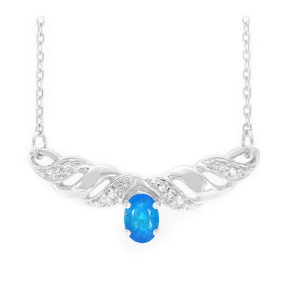 Collana in argento con Apatite Blu Neon
