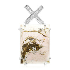 Ciondolo in argento con Magnesite