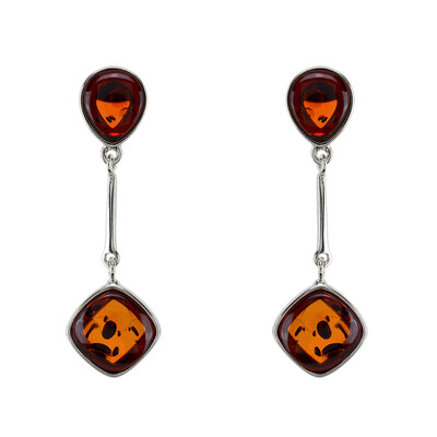 Orecchini in argento con Ambra Baltica (dagen)