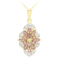 Collana in oro con Zaffiro Padparadscha (non riscaldato) (AMAYANI)