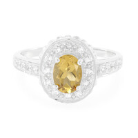 Anello in argento con Quarzo Champagne