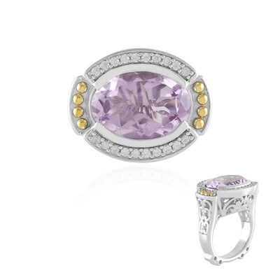 Anello in argento con Ametista Rose de France (Dallas Prince Designs)