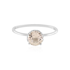 Anello in platino con Morganite del Madagascar AAA