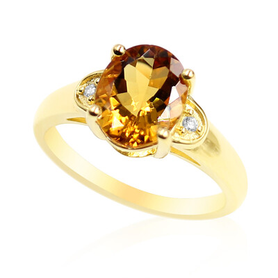 Anello in argento con Scapolite Cognac