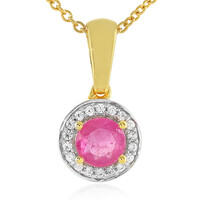 Collana in argento con Zaffiro Rosa del Madagascar