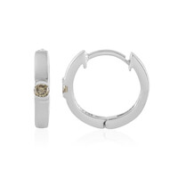 Orecchini in argento con Diamante Champagne I3