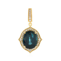 Ciondolo in argento con Fluorite Petrolio del Belgio