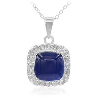 Collana in argento con Calcedonio Blu