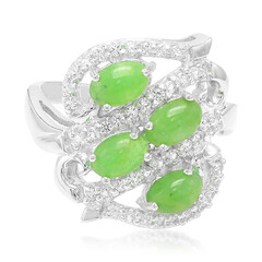 Anello in argento con Crisoprasio Imperiale
