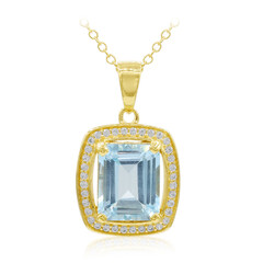 Collana in argento con Topazio Blu Cielo