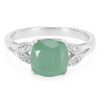 Anello in argento con Calcedonio Verde