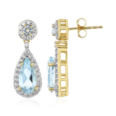 Orecchini in argento con Topazio Blu Cielo