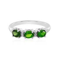 Anello in argento con Diopside Russo