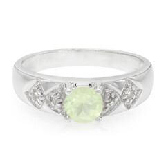 Anello da uomo in argento con Prehnite