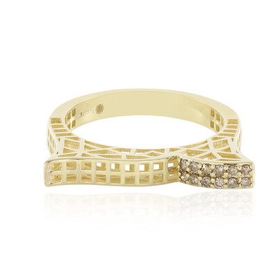 Anello in oro con Diamante Champagne I2 (Ornaments by de Melo)