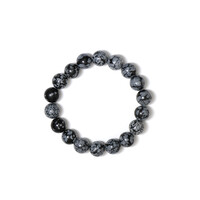 Bracciale con Ossidiana Fiocco di Neve