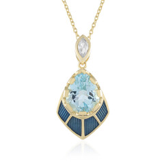 Collana in argento con Topazio Blu Cielo (Adela Silber)