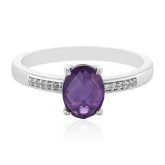Anello in argento con Ametista Zambiana