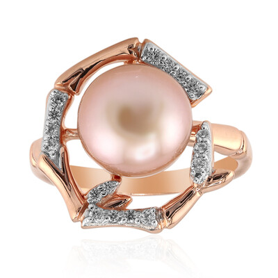 Anello in argento con Perla Ming (TPC)