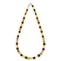 Collana in argento con Ambra Baltica