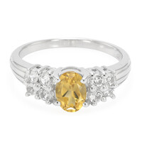 Anello in argento con Quarzo Champagne