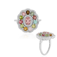 Anello in argento con Tormalina Rosa Nigeriana