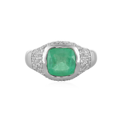 Anello in argento con Smeraldo Russo