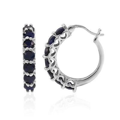 Orecchini in argento con Spinello Blu Royal